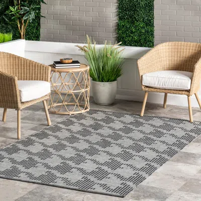 Nuloom Resi Geometric Striped Indoor/outdoor Area Rug In Brown
