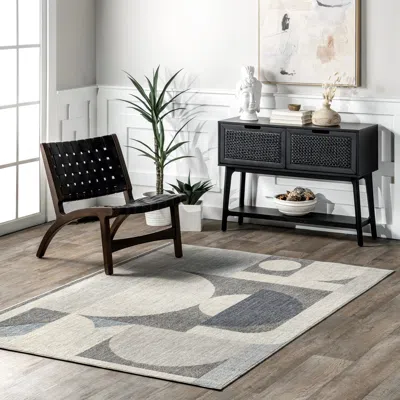 Nuloom Rhona Modern Moon Area Rug In Black