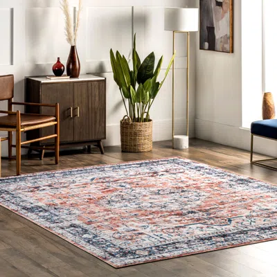Nuloom Rina Faded Persian Machine Washable Area Rug In Multi