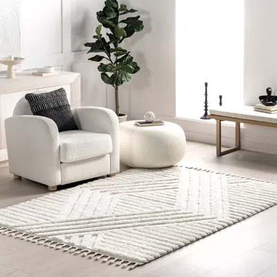 Nuloom Risette Geometric Shag Tassel Area Rug