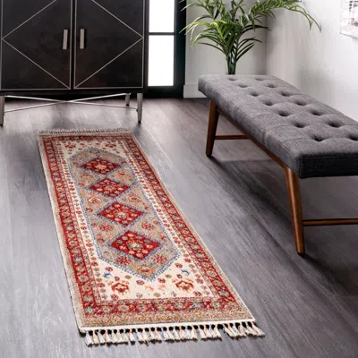 Nuloom Romee Medallion Tasseled Area Rug In Multi