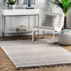 Nuloom Rose Stripe Cotton Flatweave Tassel Area Rug