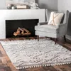 Shop Nuloom Roxy Textured Diamond Tassel Area Rug