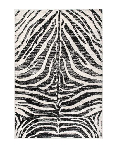 Nuloom Royal Zebra Stripes Rug In Black