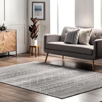 Nuloom Ryden Moroccan Geometric Trellis Area Rug In Gray