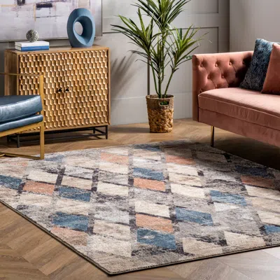 Nuloom Saoirse Distressed Trellis Area Rug In Animal Print
