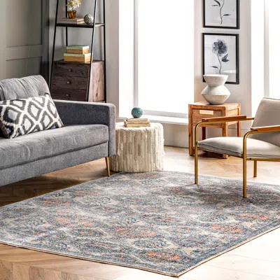 Nuloom Sara Distressed Tribal Motif Area Rug In Gray