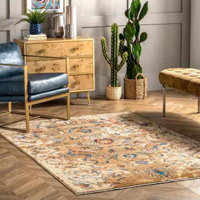 Nuloom Sebrina Blossom Area Rug In Brown