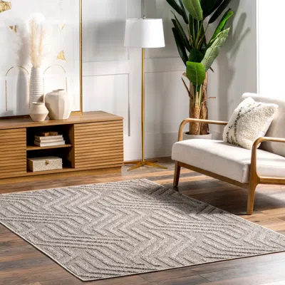 Nuloom Shante Zig-zag Indoor/outdoor Area Rug In Brown