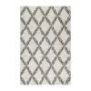 Nuloom Sharika Lattice Shaggy Rectangular Rug In White