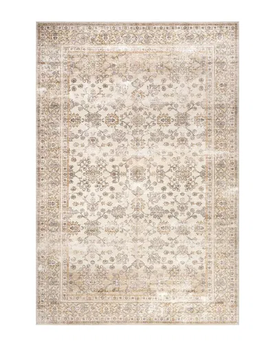 Nuloom Sia Splashguard Vintage Floral Machine Washable Polyester Rug In Brown