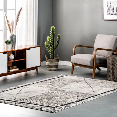 Nuloom Simone Global-inspired Moroccan Cotton Blend Area Rug In White