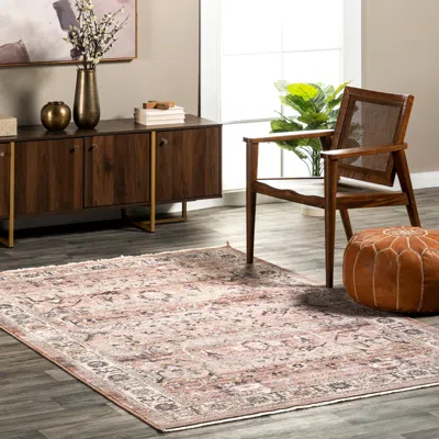 Nuloom Sorsha Persian Traditional Fringe Area Rug In Gray