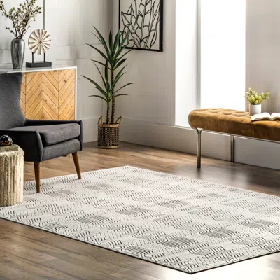 Nuloom Stacey Textured Modern Geometric Indoor/outdoor Area Rug In Brown