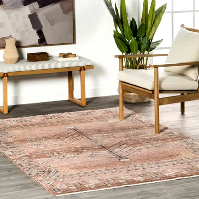 Nuloom Talulla Vintage Arrow Fringe Area Rug In White