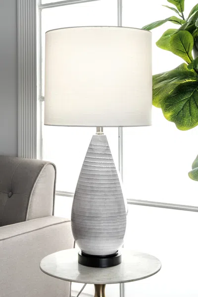 Nuloom Tempe 27" Glass & Metal Table Lamp In Gray