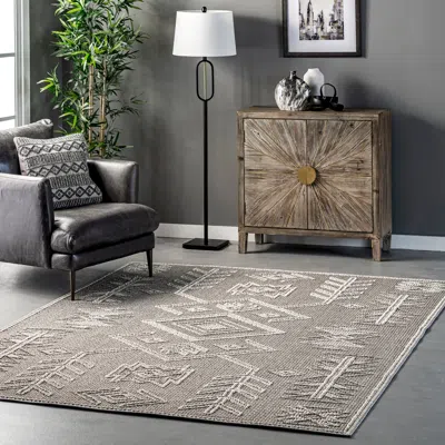 Nuloom Theresa Textured Southwestern Area Rug In Neutral