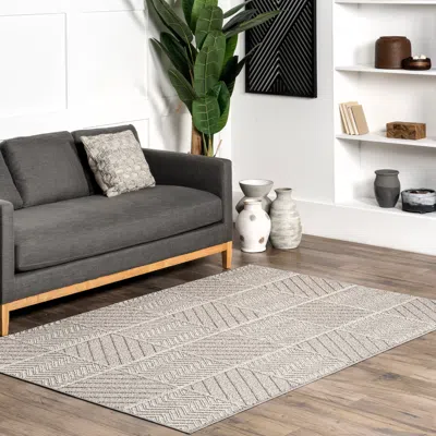 Nuloom Tieve Modern Checkered Area Rug In Gray