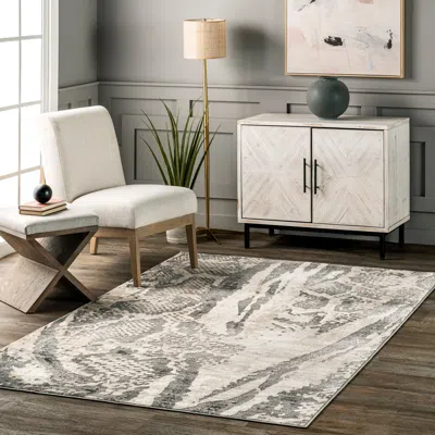 Nuloom Tilda Modern Snake Area Rug In Gray