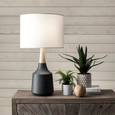 Nuloom Torrance 28" Ceramic Table Lamp In Black