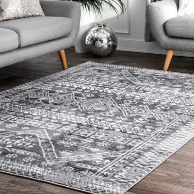 Nuloom Transitional Moroccan Frances Area Rug In Gray