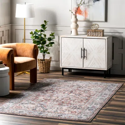 Nuloom Varela Traditional Medallion Machine Washable Area Rug In Neutral