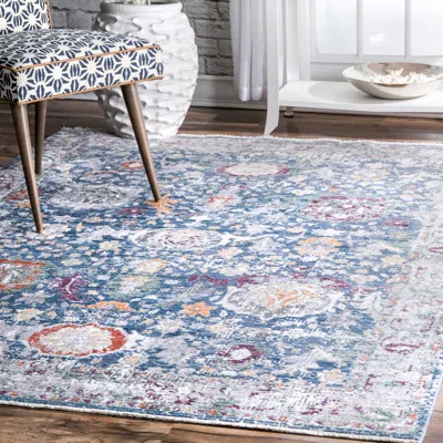Nuloom Vintage Kali Floral Fringe Area Rug In Multi