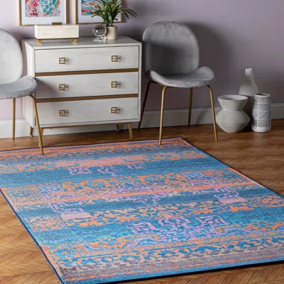 Nuloom Vintage Lakenya Area Rug In Blue