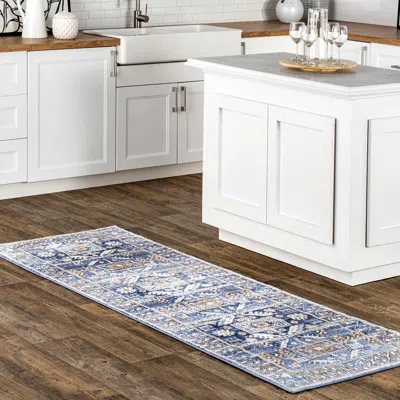 Nuloom Vintage Lorena Tribal Area Rug In Blue