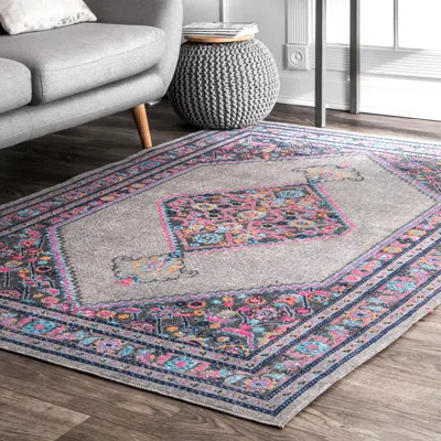Nuloom Vintage Medallion Dortha Area Rug In Multi