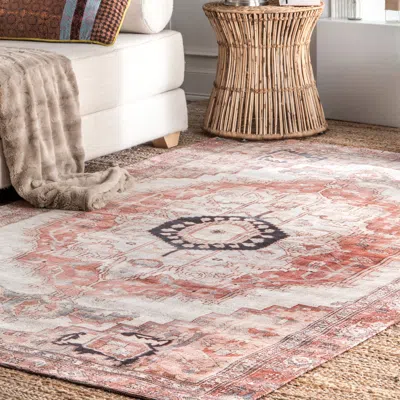 Nuloom Vintage Minna Area Rug In Pink