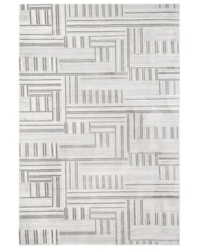 Nuloom Violet Modern Abstract Linework Area Rug In Gray