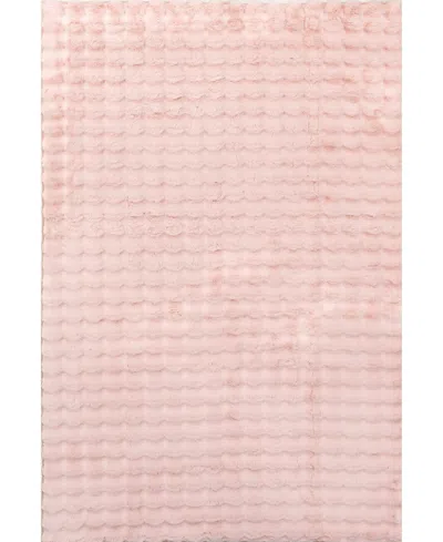 Nuloom Washable Faux Rabbit Jeni 2'6"x8' Runner Area Rug In Rose