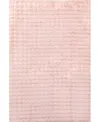 Nuloom Washable Faux Rabbit Jeni 2'6"x8' Runner Area Rug In Rose