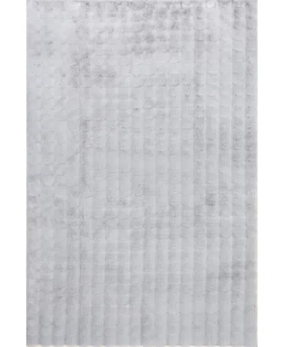 Nuloom Washable Faux Rabbit Jeni 5'x8' Area Rug In Silver