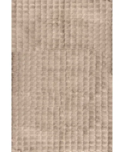 Nuloom Washable Faux Rabbit Jeni 5'x8' Area Rug In Taupe