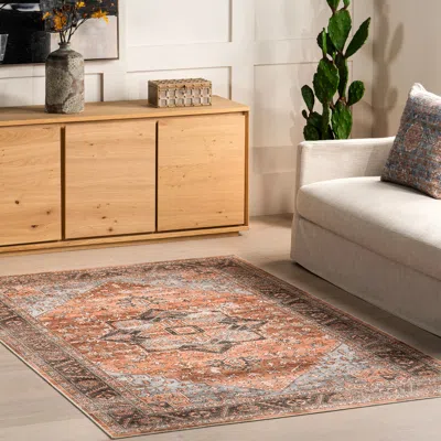 Nuloom Wrenley Medallion Spill Proof Machine Washable Area Rug In Pattern