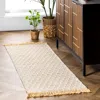 Nuloom Wylie Honeycomb Wool Fringe Rug