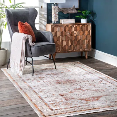 Nuloom Zahra Faded Native Panels Area Rug In Neutral