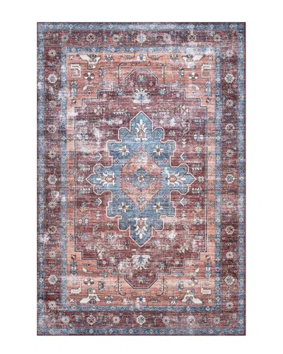Nuloom Zena Medallion Washable Rug In Rust
