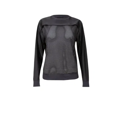 Numbat Women's Black Knit Net Sweatshirt