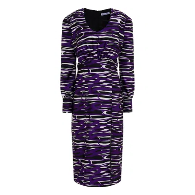 Numbat Women's Blue Gabrielle Zebra Midi Slit Dress