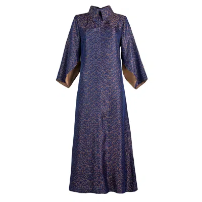 Numbat Women's Chloe Jacquard Dress With Cloak Sleeves In Blue