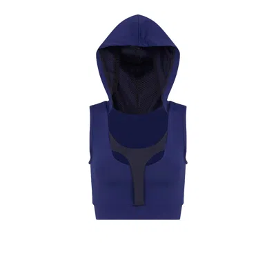 Numbat Women's Hooded Sports Bra - Blue