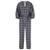 Numbat Women's Klara Tartan Jumpsuit In Blue/brown