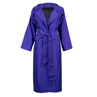 Numbat Women's Pink / Purple Chloe  Ribbed Woven Coat In Purple With Belt In Pink/purple