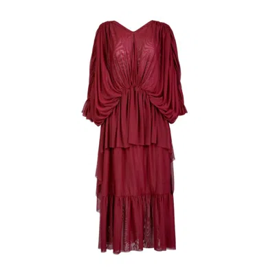 Numbat Women's Red Verity Tulle Maxi Dress In Burgundy
