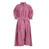 Numbat Women's Rose Gold Eleonor Cotton Shirt Dress With Belt In Rose Gold