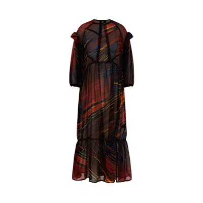 Numbat Women's Sahara Printed Sheer Midi Dress In Black