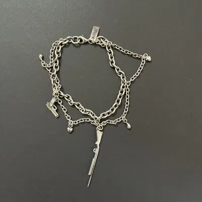 Pre-owned Number N Ine 03ss/aw Weapon Shotgun Bracelet (silver 925)